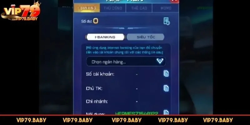 Nạp nhanh cùng banking