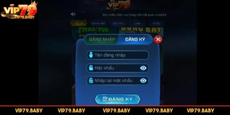 Việc đăng ký tài khoản sân chơi rất dễ